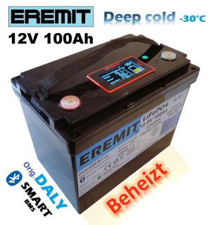 EREMIT 12V 100Ah LiFePo4 IP68 Nano Batterie