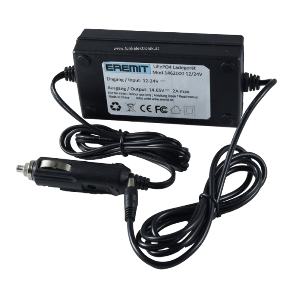 12V 2A LiFePo4 Ladegerät EREMIT für KFZ